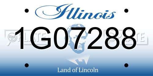 1G07288 Illinois License Plate