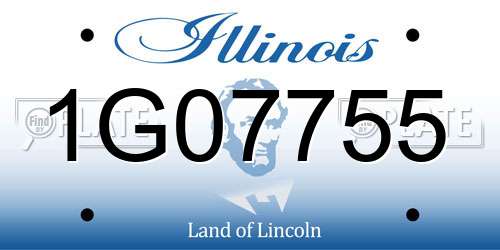 1G07755 Illinois License Plate