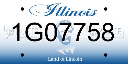 1G07758 Illinois License Plate