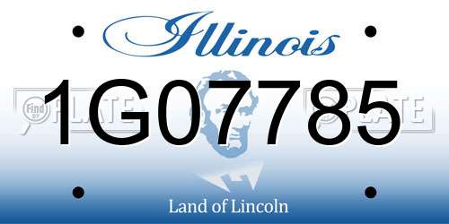 1G07785 Illinois License Plate
