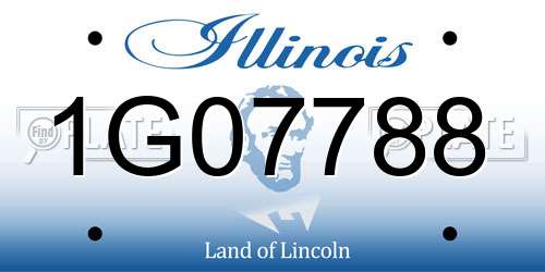 1G07788 Illinois License Plate
