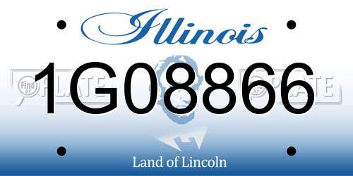 1G08866 Illinois License Plate