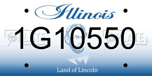 1G10550 Illinois License Plate