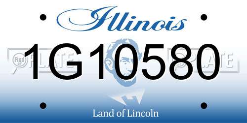 1G10580 Illinois License Plate