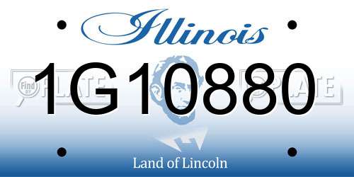 1G10880 Illinois License Plate