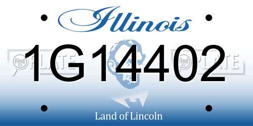 1G14402 Illinois License Plate