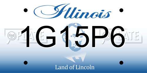 1G15P6 Illinois License Plate