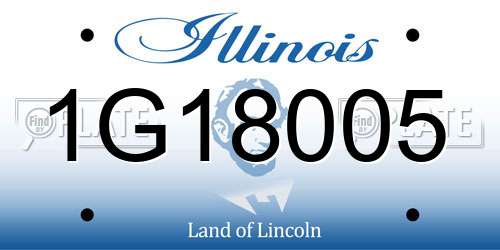 1G18005 Illinois License Plate