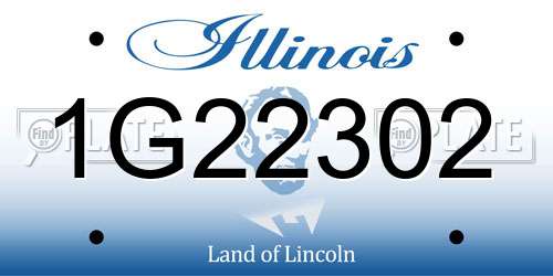 1G22302 Illinois License Plate