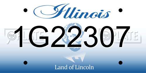 1G22307 Illinois License Plate