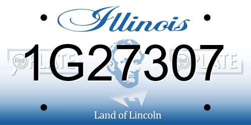 1G27307 Illinois License Plate