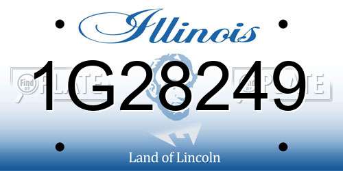 1G28249 Illinois License Plate