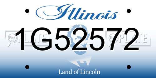 1G52572 Illinois License Plate