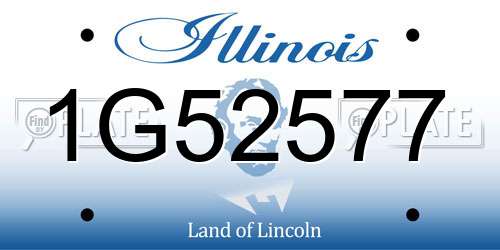 1G52577 Illinois License Plate