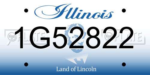 1G52822 Illinois License Plate