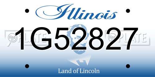 1G52827 Illinois License Plate