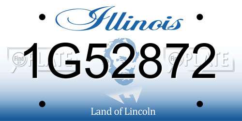 1G52872 Illinois License Plate