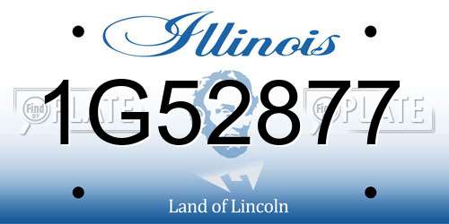 1G52877 Illinois License Plate