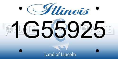 1G55925 Illinois License Plate