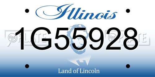 1G55928 Illinois License Plate