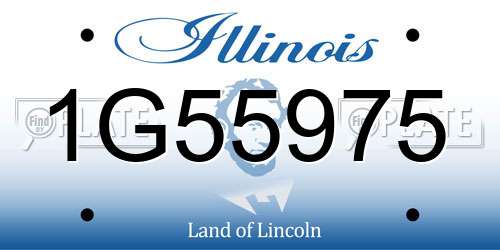 1G55975 Illinois License Plate