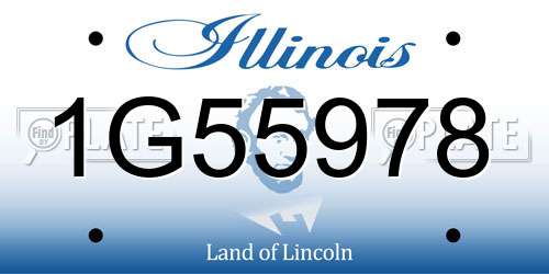 1G55978 Illinois License Plate