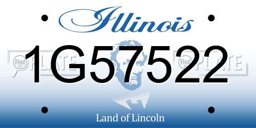 1G57522 Illinois License Plate