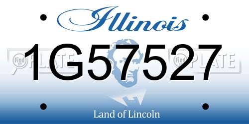 1G57527 Illinois License Plate