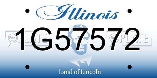 1G57572 Illinois License Plate