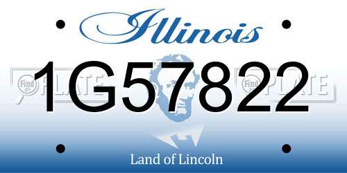 1G57822 Illinois License Plate
