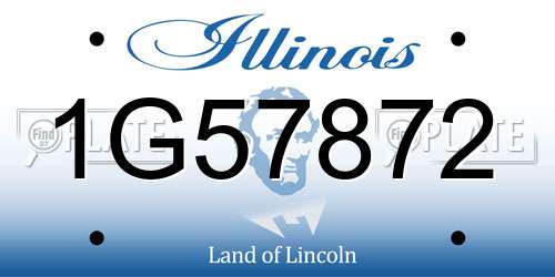 1G57872 Illinois License Plate