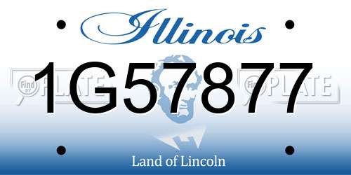 1G57877 Illinois License Plate