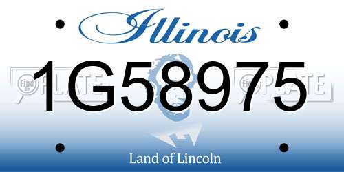 1G58975 Illinois License Plate