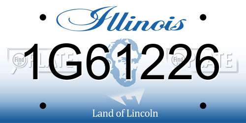 1G61226 Illinois License Plate