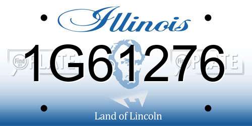 1G61276 Illinois License Plate