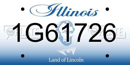 1G61726 Illinois License Plate