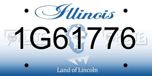1G61776 Illinois License Plate