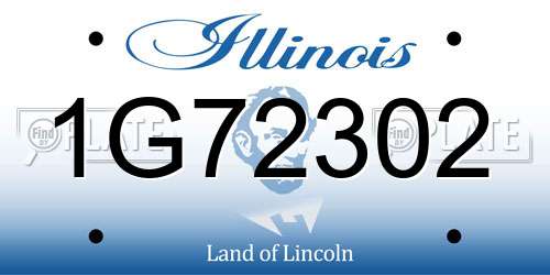 1G72302 Illinois License Plate