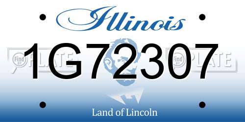 1G72307 Illinois License Plate