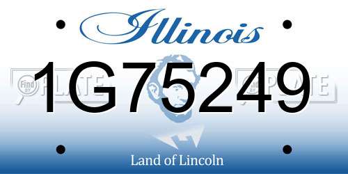 1G75249 Illinois License Plate