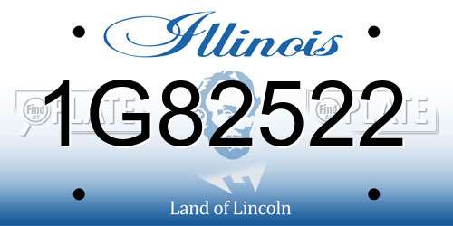 1G82522 Illinois License Plate