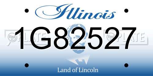 1G82527 Illinois License Plate