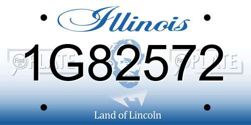1G82572 Illinois License Plate