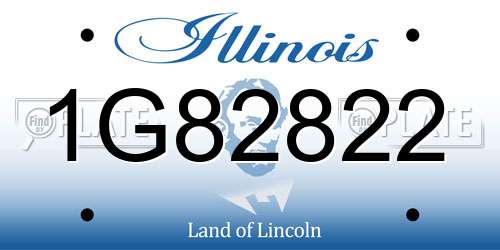 1G82822 Illinois License Plate