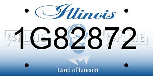 1G82872 Illinois License Plate