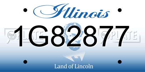 1G82877 Illinois License Plate