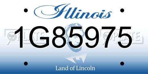 1G85975 Illinois License Plate
