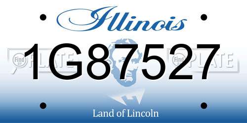 1G87527 Illinois License Plate