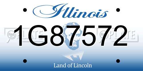 1G87572 Illinois License Plate