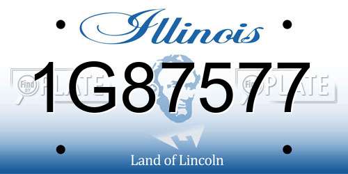 1G87577 Illinois License Plate